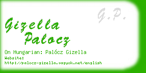 gizella palocz business card