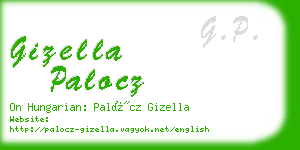 gizella palocz business card